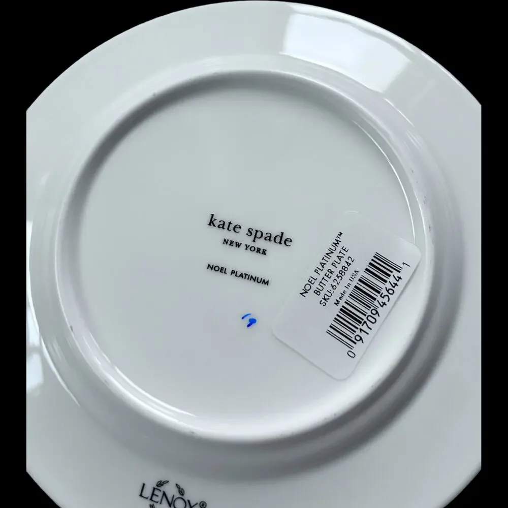RARE NIB Kate Spade For Lenox  Noel Platinum 5 Piece Place Setting China Set